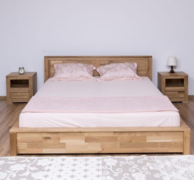 King size bed Wild Oak", 180x200