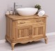 Chic Bathroom Furniture With 2 Doors, 1 Drawer, Drawer With Soft Close Metal Rails, Oak