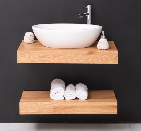 Oak washbasin holder with...