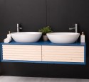 Bathroom item 2 drawers "Slatted"