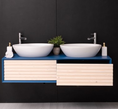 Bathroom item 2 drawers "Slatted"