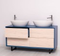 Bathroom item 4 drawers "Slatted"