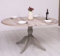 Table with central leg 120x120cm + 1 extension