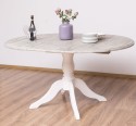 Table with central leg 120x120cm + 1 extension