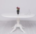 Table with central leg 120x120cm + 1 extension