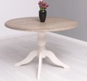 Table with central leg 120x120cm + 1 extension