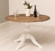 Table with central leg 120x120cm + 1 extension