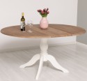 Table with central leg 120x120cm + 1 extension