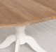 Table with central leg 120x120cm + 1 extension