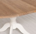 Table with central leg 120x120cm + 1 extension