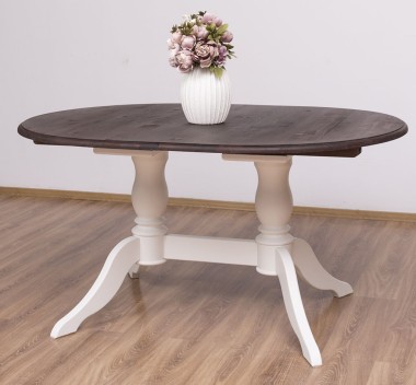 Oval table with 2 legs 160 / 230x120cm