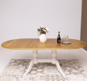 Oval table with 2 legs 160 / 230x120cm