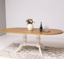 Oval table with 2 legs 160 / 230x120cm