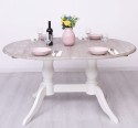 Oval table with 2 legs 160 / 230x120cm, oak top