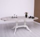 Oval table with 2 legs 160 / 230x120cm, oak top