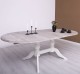 Oval table with 2 legs 160 / 230x120cm, oak top