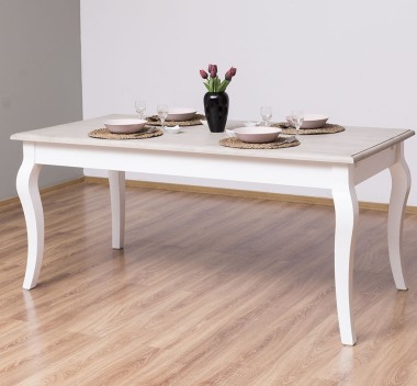 Dining table with curved legs 160x90x78cm