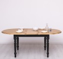 Extendable oval table 160 / 200cm, oak top