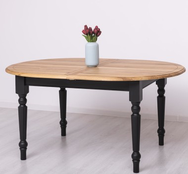 Extendable oval table 160 / 200cm, oak top