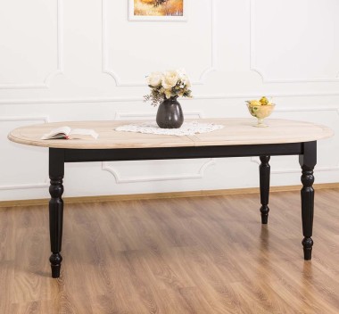 Extendable oval table 180 / 220cm, oak top