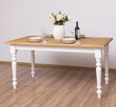 Dining table with turned legs 210x90cm