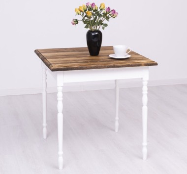 Table with turned legs, dim. 80x80x78