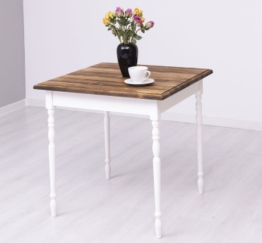 Table with turned legs, dim. 80x80x78