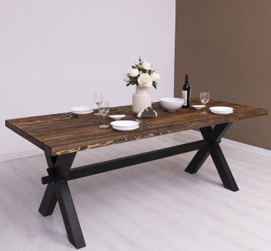 Dining table with X legs, 210