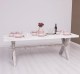 Dining table with X legs, 210