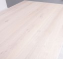 Dining table with central leg in X , top OAK