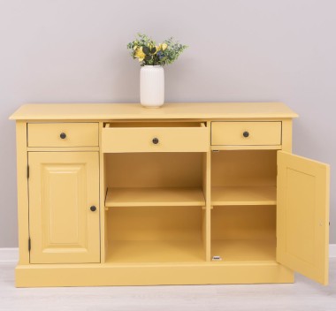 Chest of drawers with 2 doors, 3 drawers, open space