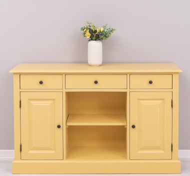 Chest of drawers with 2 doors, 3 drawers, open space