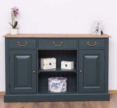 Chest of drawers with 2 doors, 3 drawers, open space