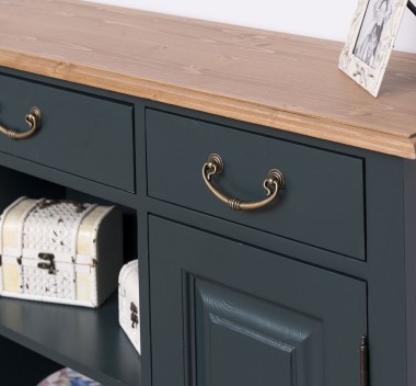 Chest of drawers with 2 doors, 3 drawers, open space