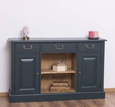 Chest of drawers with 2 doors, 3 drawers, open space