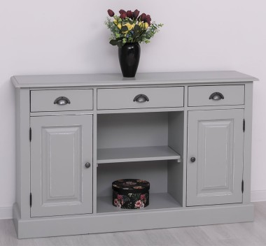 Chest of drawers with 2 doors, 3 drawers, open space