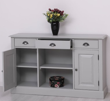 Chest of drawers with 2 doors, 3 drawers, open space