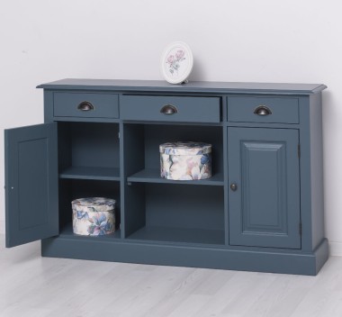 Chest of drawers with 2 doors, 3 drawers, open space