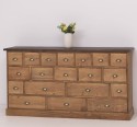 Chest of 19 drawers, top oak