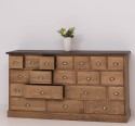 Chest of 19 drawers, top oak