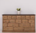 Chest of 19 drawers, top oak