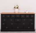 Chest of 19 drawers, top oak