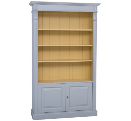 Bookcase with 2 doors, open shelf, Directoire Collection