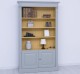 Bookcase with 2 doors, open shelf, Directoire Collection