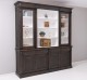 Bookcase with 4 doors, 4 BAS drawers + 2 glass doors, SUP open shelf, Directoire Collection