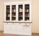 Bookcase with 4 doors, 4 BAS drawers + 4 SUP glass doors, Directoire Collection