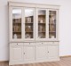 Bookcase with 4 doors, 4 BAS drawers + 4 SUP glass doors, Directoire Collection