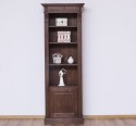 Narrow bookcase with 1 door, open shelf, Directoire Collection