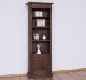 Narrow bookcase with 1 door, open shelf, Directoire Collection