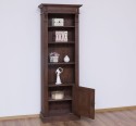 Narrow bookcase with 1 door, open shelf, Directoire Collection